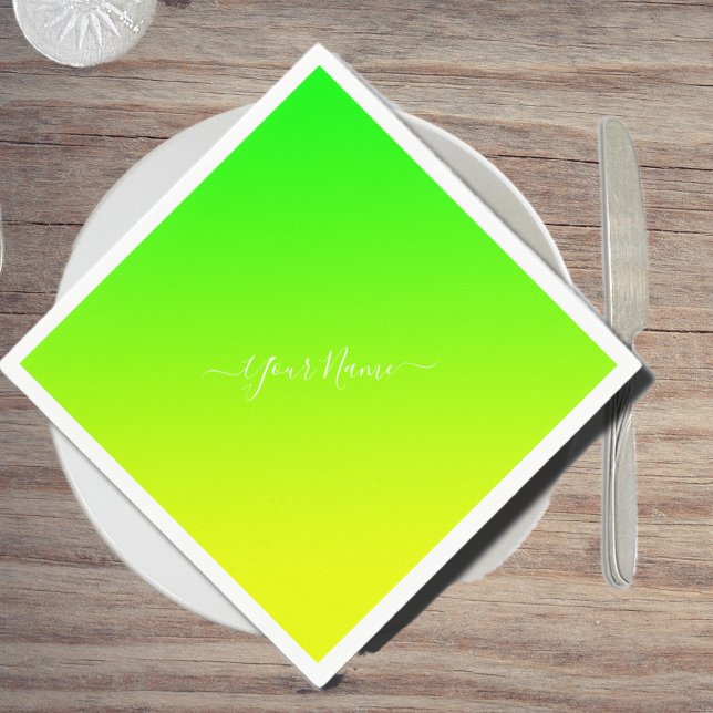 green yellow gradient - elegant  napkin (Creator Uploaded)