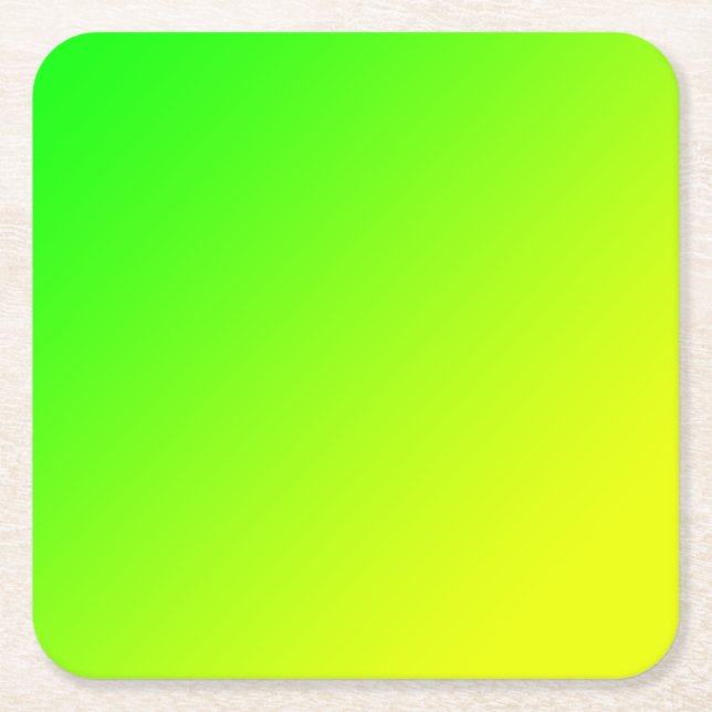 green yellow gradient    square paper coaster (Front)
