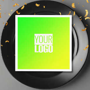 green yellow gradient  -your logo  napkin