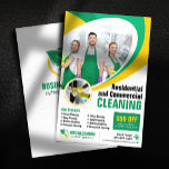 Green Yellow House Cleaning Housekeeping Maid  Flyer<br><div class="desc">Promote your residential and commercial cleaning services with this Green Yellow House Cleaning Housekeeping Maid Flyer eye-catching flyer template. Featuring a clean and modern design with customisable colours and space for your logo, services offered, and contact information. The included QR code makes it easy for potential clients to book your...</div>