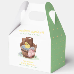 Green Yellow Laundry Tub Rubber Duck Baby Shower  Favour Box