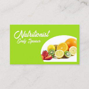 Green Yellow Nutritionist/Healthy Life Card