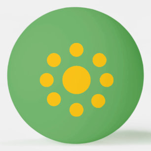 Green/Yellow Ping-Pong Ball New Design BRASIL