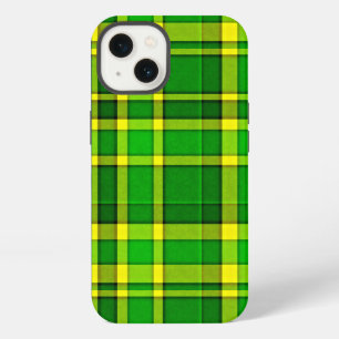Green Yellow Plaid Tartan iPhone 13 Case