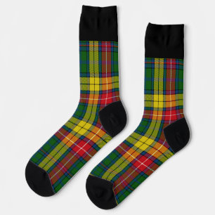Green Yellow Red Plaid  Socks