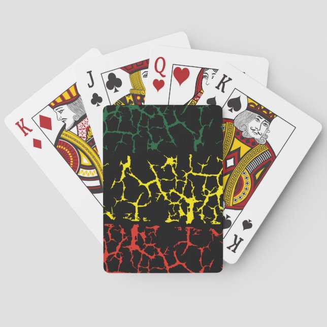 Green Yellow. Red Playing Cards (Back)