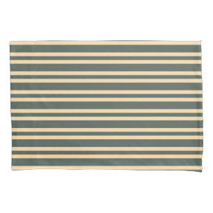 Green Yellow Stripes Pattern Pillowcase