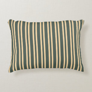 Green Yellow Stripes Seamless Pattern Decorative Cushion