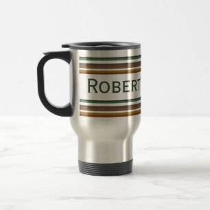 green yellow stripes travel mug