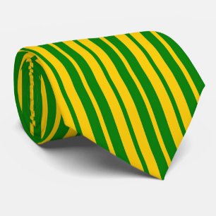 Green Yellow Stylish Stripes Pattern Design  Tie