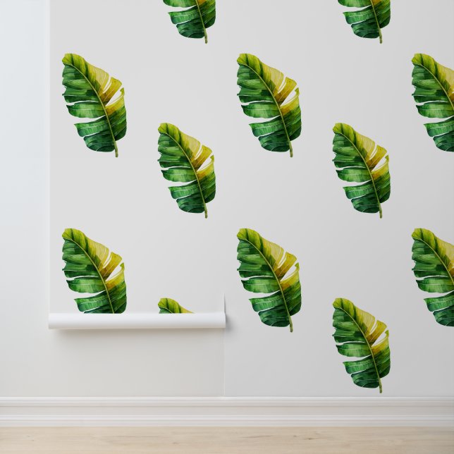 Green Yellow Tropical Leaves Wallpaper (Application)