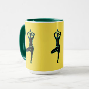 Green Yellow Yoga Mug