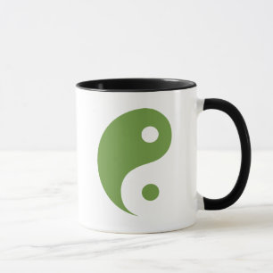 Green Yin Yang Taoist Symbol Mug