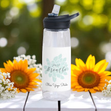Green Yoga Breathe White Floral
