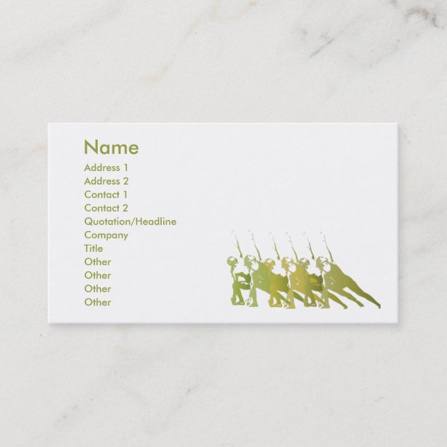 Green Yoga - Business Card (Front)