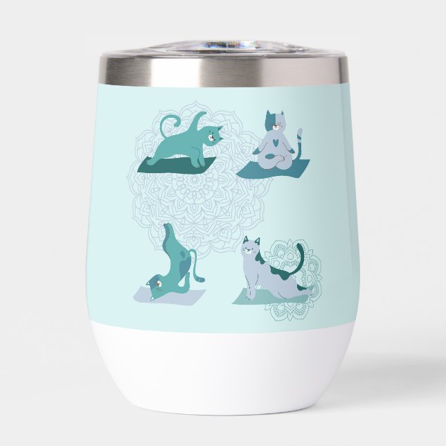 Green Yoga Cats (Front)