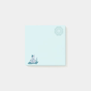 Green Yoga Cats Post-it Notes