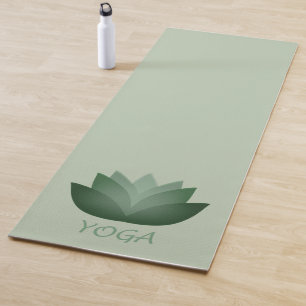 Green Yoga Lotus Flower Yoga Mat