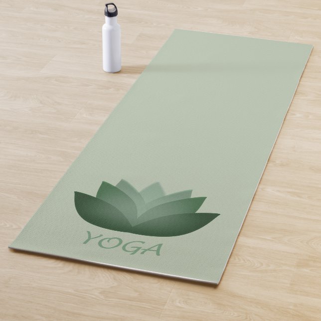 Green Yoga Lotus Flower Yoga Mat (In Situ)