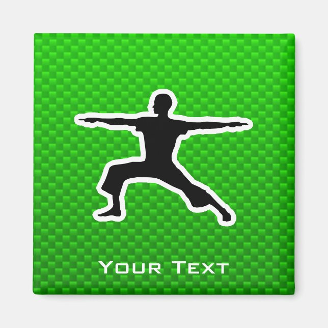 Green Yoga Magnet (Front)