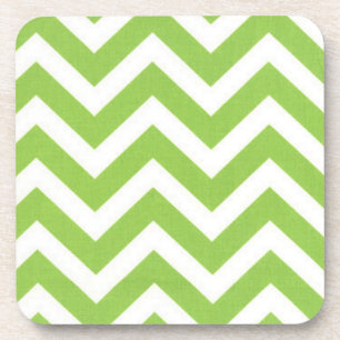 Green Zaggy Cork Coasters