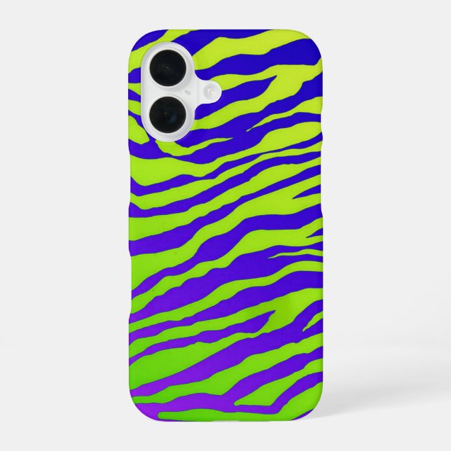 Green Zebra iPhone 16 Case (Back)
