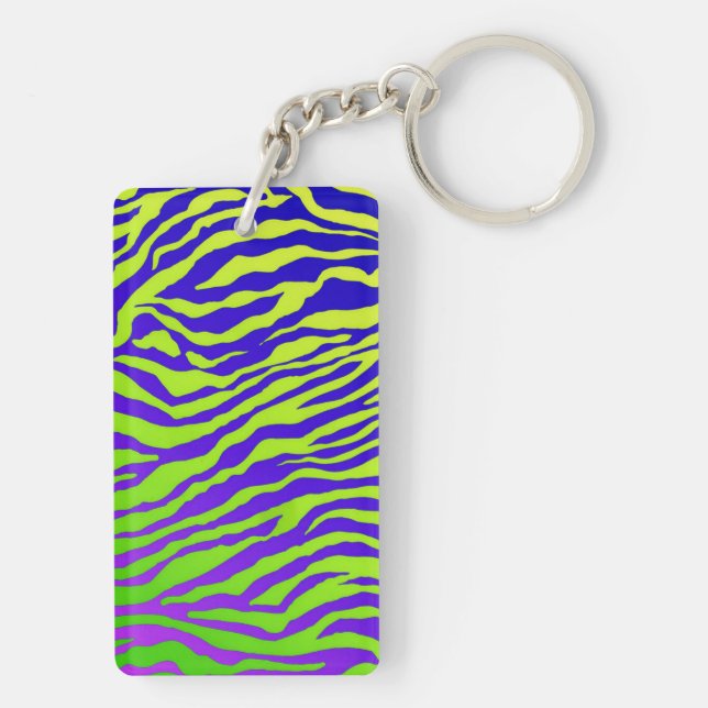 Green Zebra Key Ring (Back)