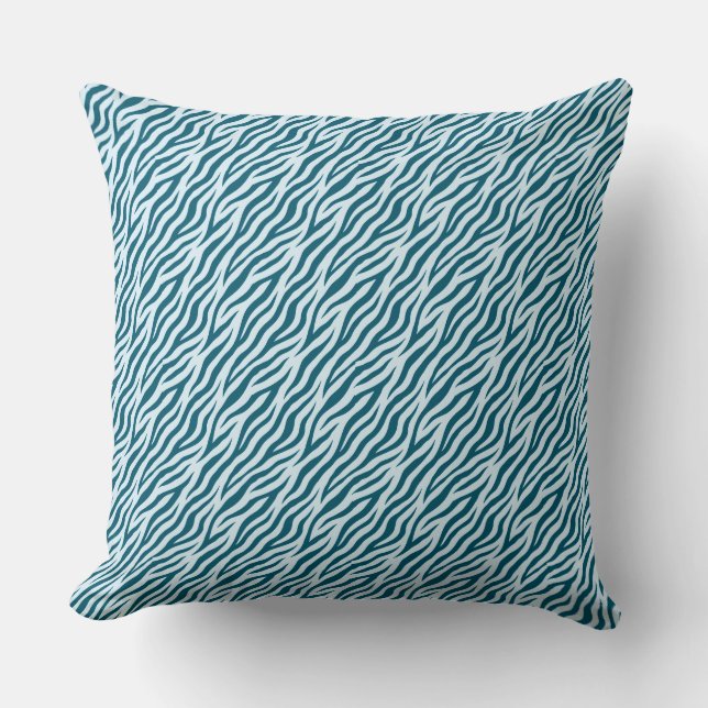 green zebra stripe throw pillow (Front)