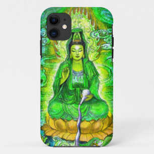 Green Zen Buddhist Goddess Kuan Yin iPhone 5 Case