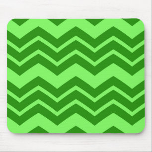 Green Zig Zag Chevron Pattern Design  Mouse Mat