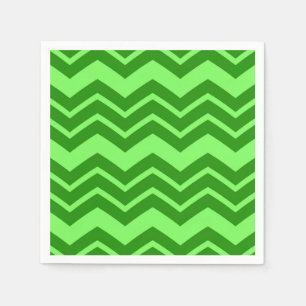 Green Zig Zag Chevron Pattern Design  Napkin