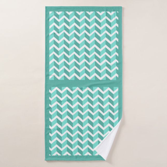 Green ZigZag Bath Towel (Bath Towel)