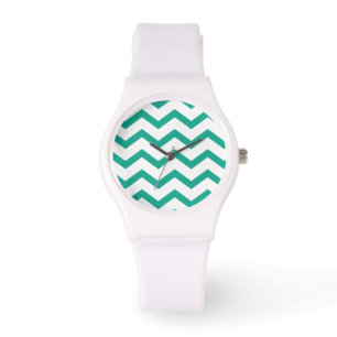 Green ZigZag Chevron pattern Watch