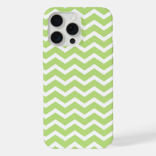 Green ZigZag Chevrons Pattern iPhone 15 Pro Max Case