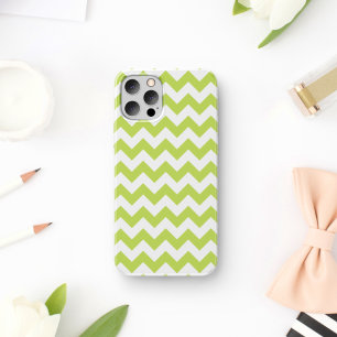 Green Zigzag, Green Chevron, Geometric Pattern iPhone 11 Case