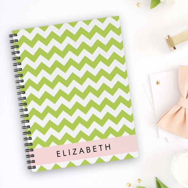 Green Zigzag, Green Chevron, Your Name Planner (Creator Uploaded)