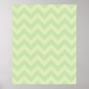 Green ZigZag pattern Poster