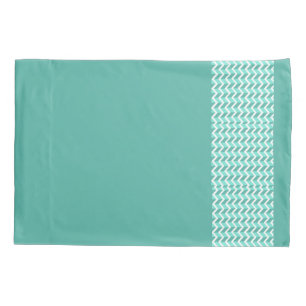 Green ZigZag Reversible Pillow Case