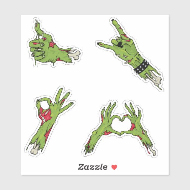 Green Zombie Hands Halloween (Sheet)