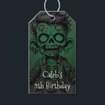 Green Zombie Kid & Slime Halloween Birthday Party Gift Tags<br><div class="desc">Gift Tags</div>