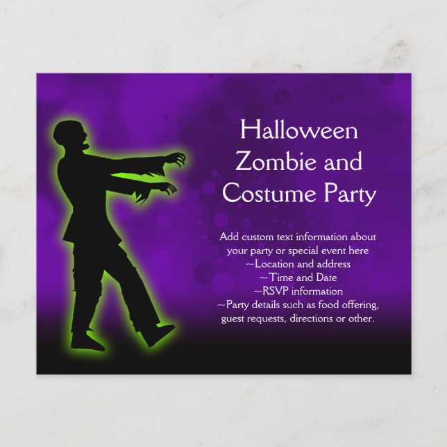 Green Zombie on Purple (Front)