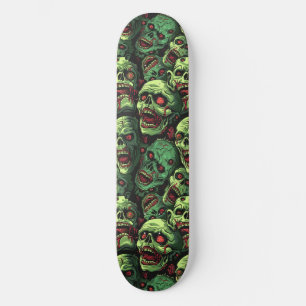 Green Zombie Spooky Halloween Skateboard