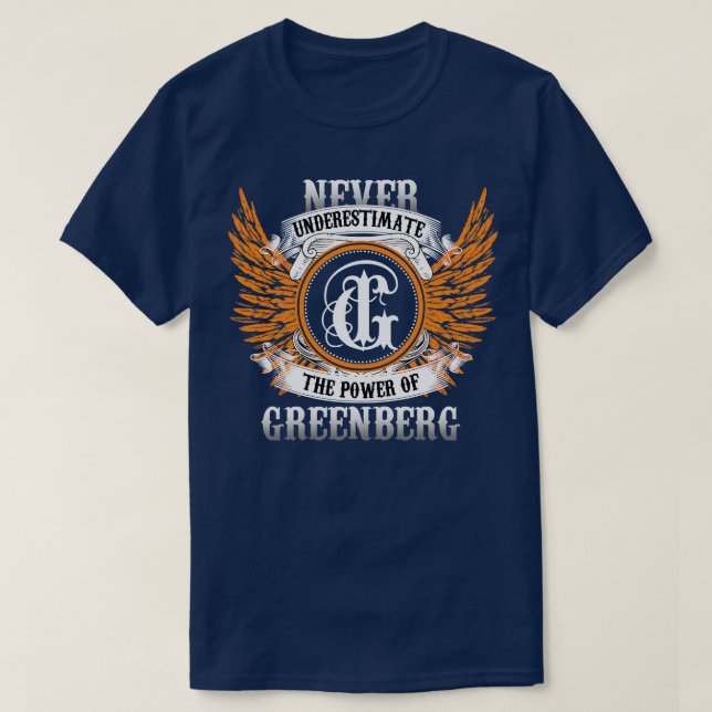 Greenberg Name Shirt Never Underestimate The Power (Design Front)