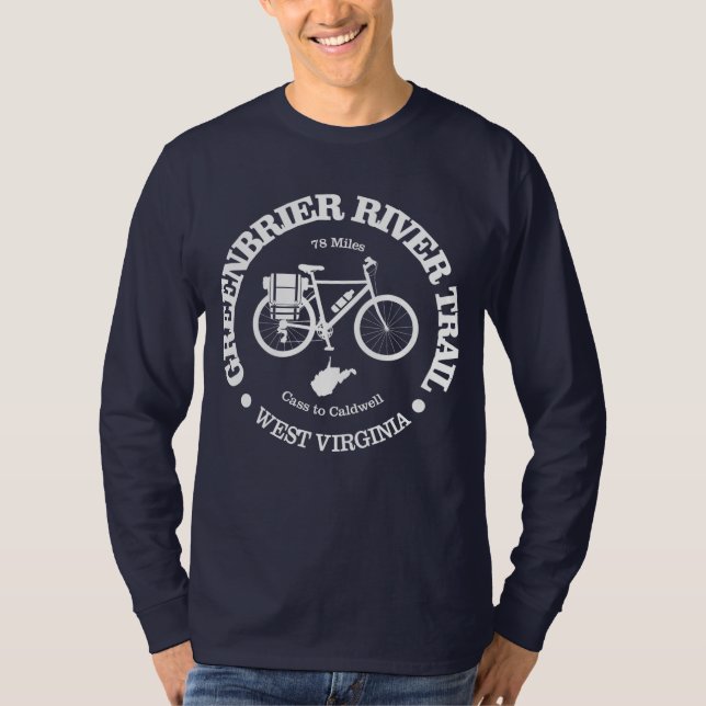Greenbrier River Trail (cycling) T-Shirt (Front)