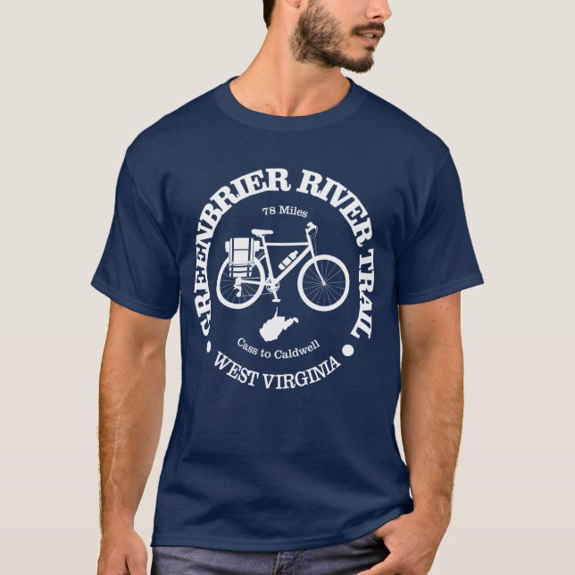 Greenbrier River Trail (cycling) T-Shirt (Front)