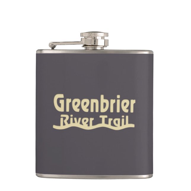 Greenbrier River Trail Hip Flask (Front)