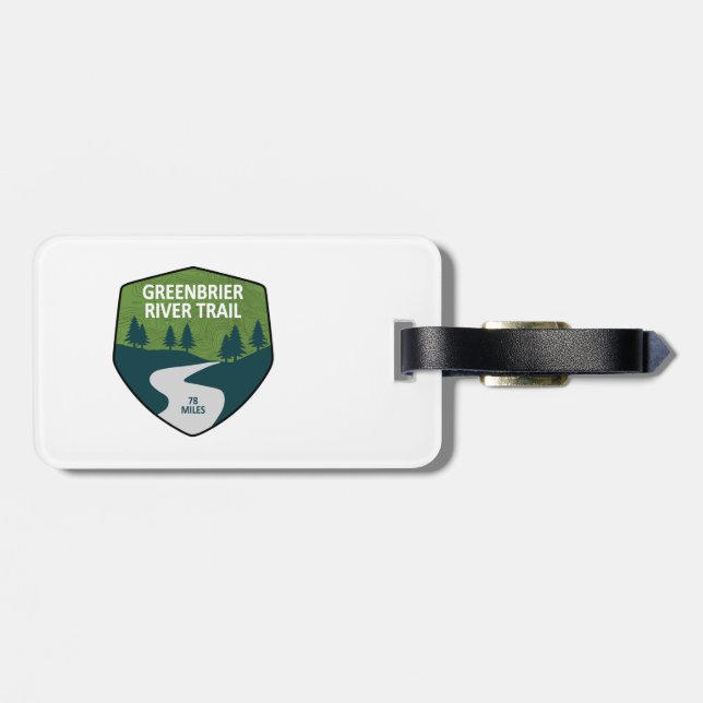 Greenbrier River Trail Luggage Tag (Back Horizontal)