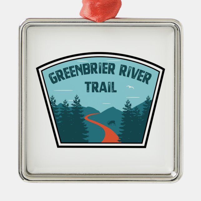 Greenbrier River Trail Metal Tree Decoration (Front)
