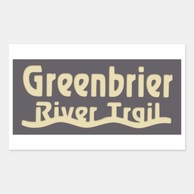 Greenbrier River Trail Rectangular Sticker (Front)