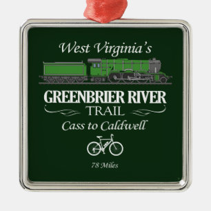 Greenbrier River Trail (RT2) Metal Tree Decoration